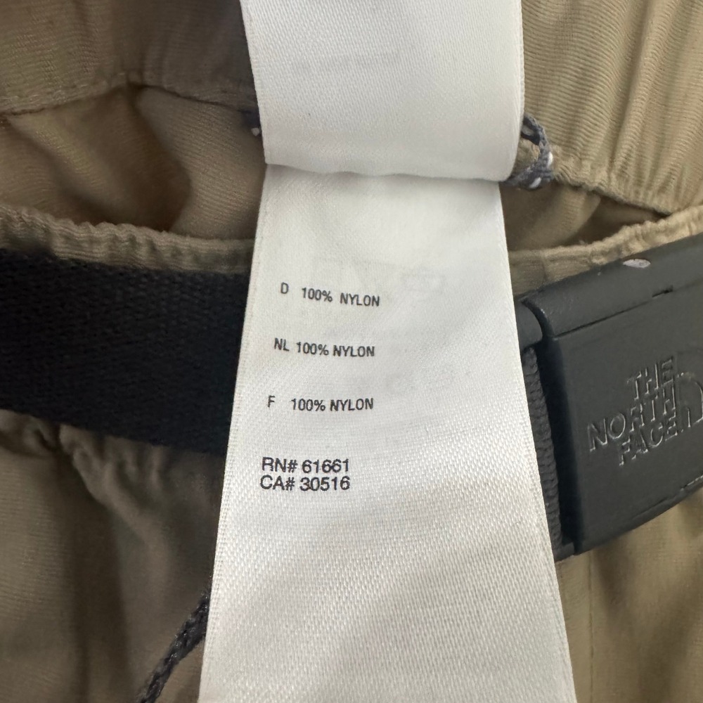 VTG The North Face Mens Khaki Nylon Cargo Shorts M Belted Hiking Gorpcore Y2K - Picture 5 of 7